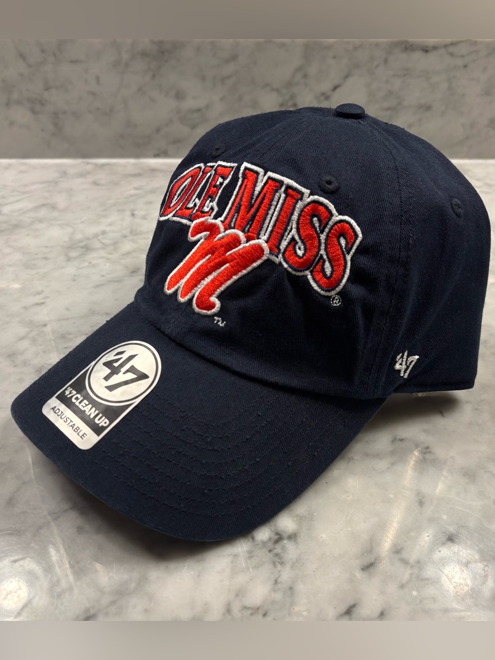'47 Brand Clean Up University of Mississippi Ole Miss Rebels Navy Adjustable Hat